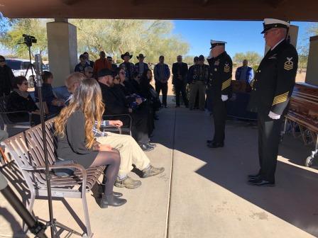 Kenneth Meeks interment at National Cemetery of AZ